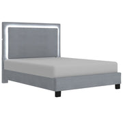 Lumina 60" Lit plateforme queen avec lumière en gris ( Meuble Mtl ) 