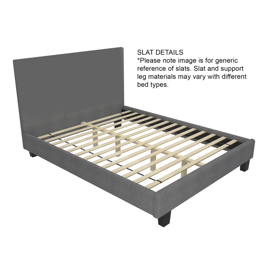 Lumina 60" Lit plateforme queen avec lumière en gris ( Meuble Mtl ) 