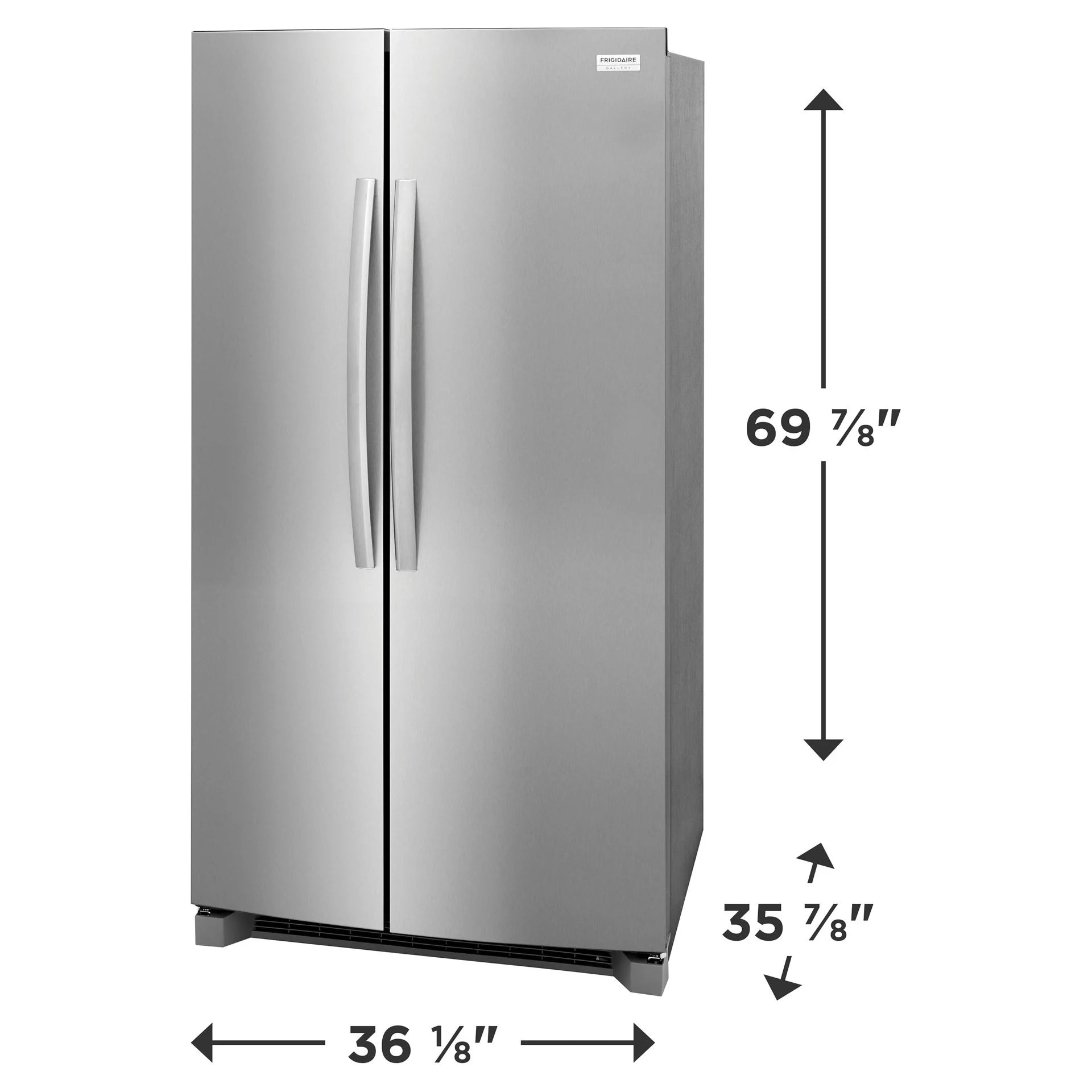 Réfrigérateur Frigidaire Gallery 36" 26 pi³ Côte à Côte Inox Smudge-Proof GRSN2620AF