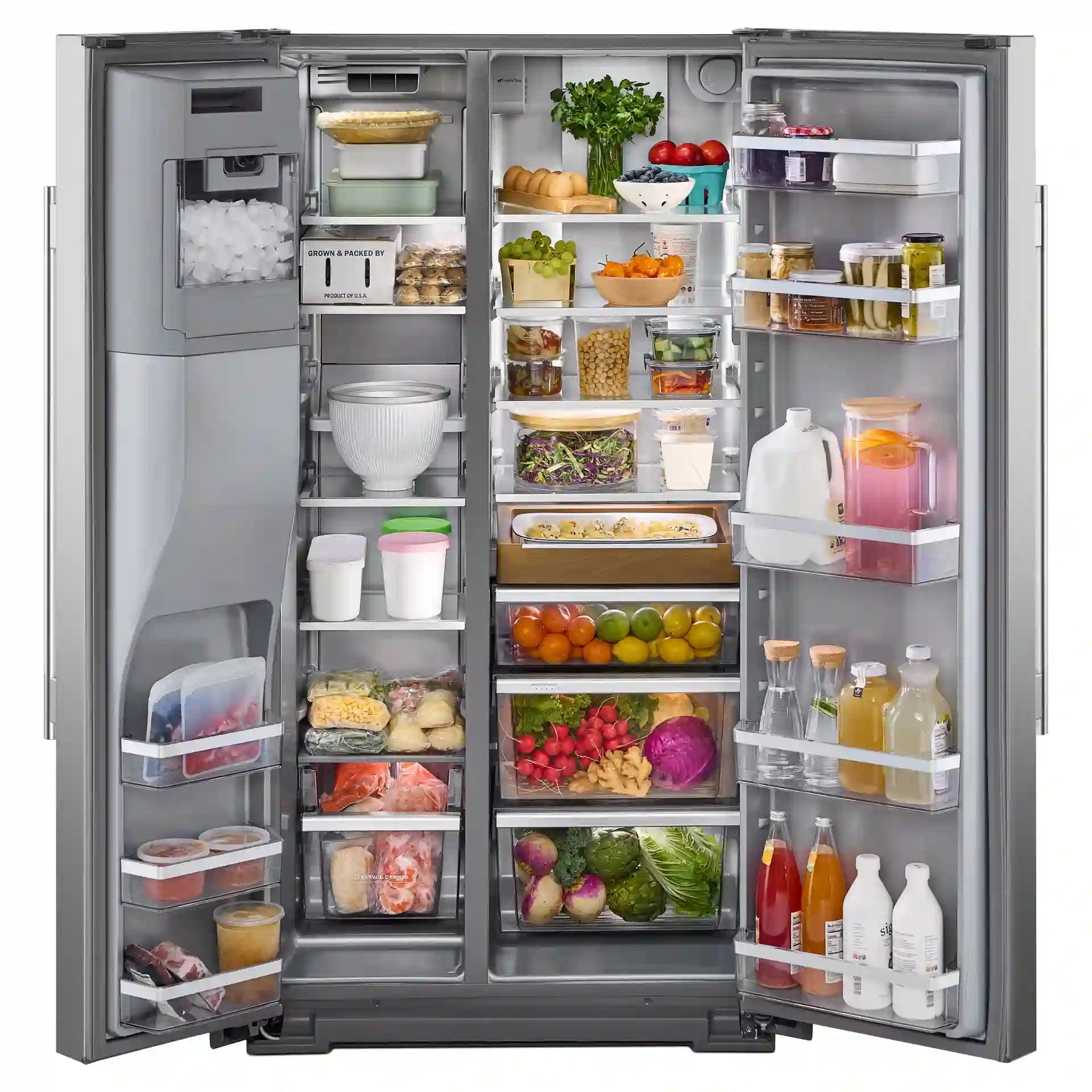 Réfrigérateur KitchenAid 28,7 pi³ Côte à Côte Inox 36 po