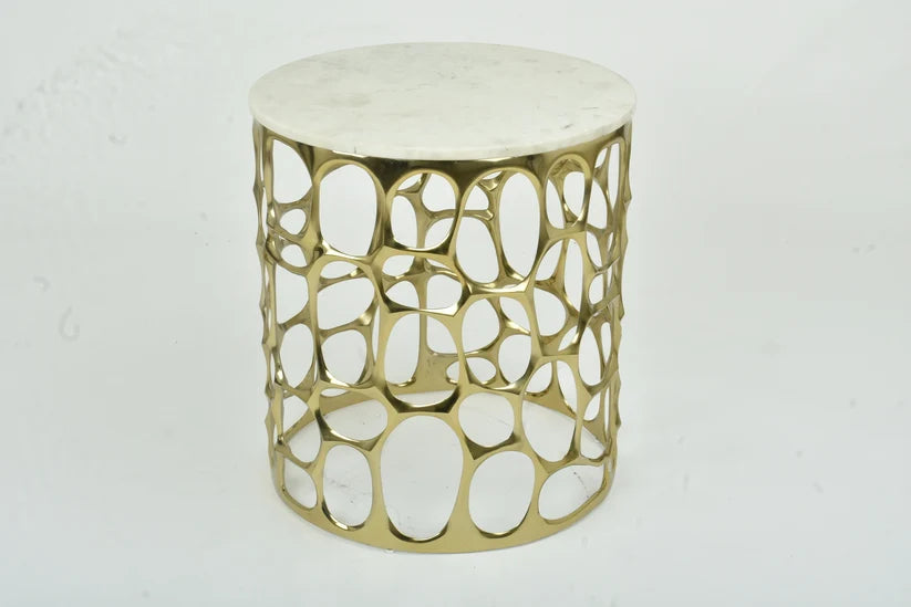 Table d’appoint Mario avec plateau en marbre | GY-ET-2179G-WM