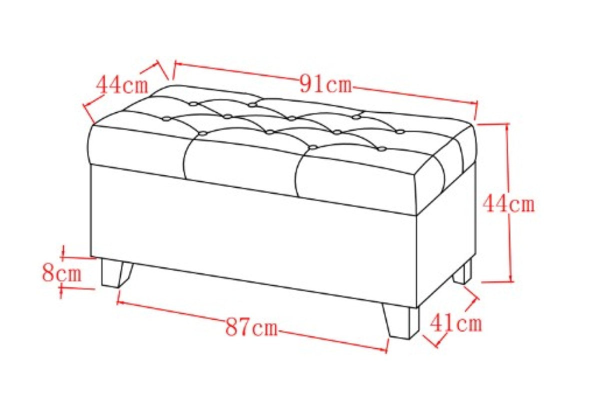 Ottoman de rangement polyvalent | Siège rembourré et coffre brun