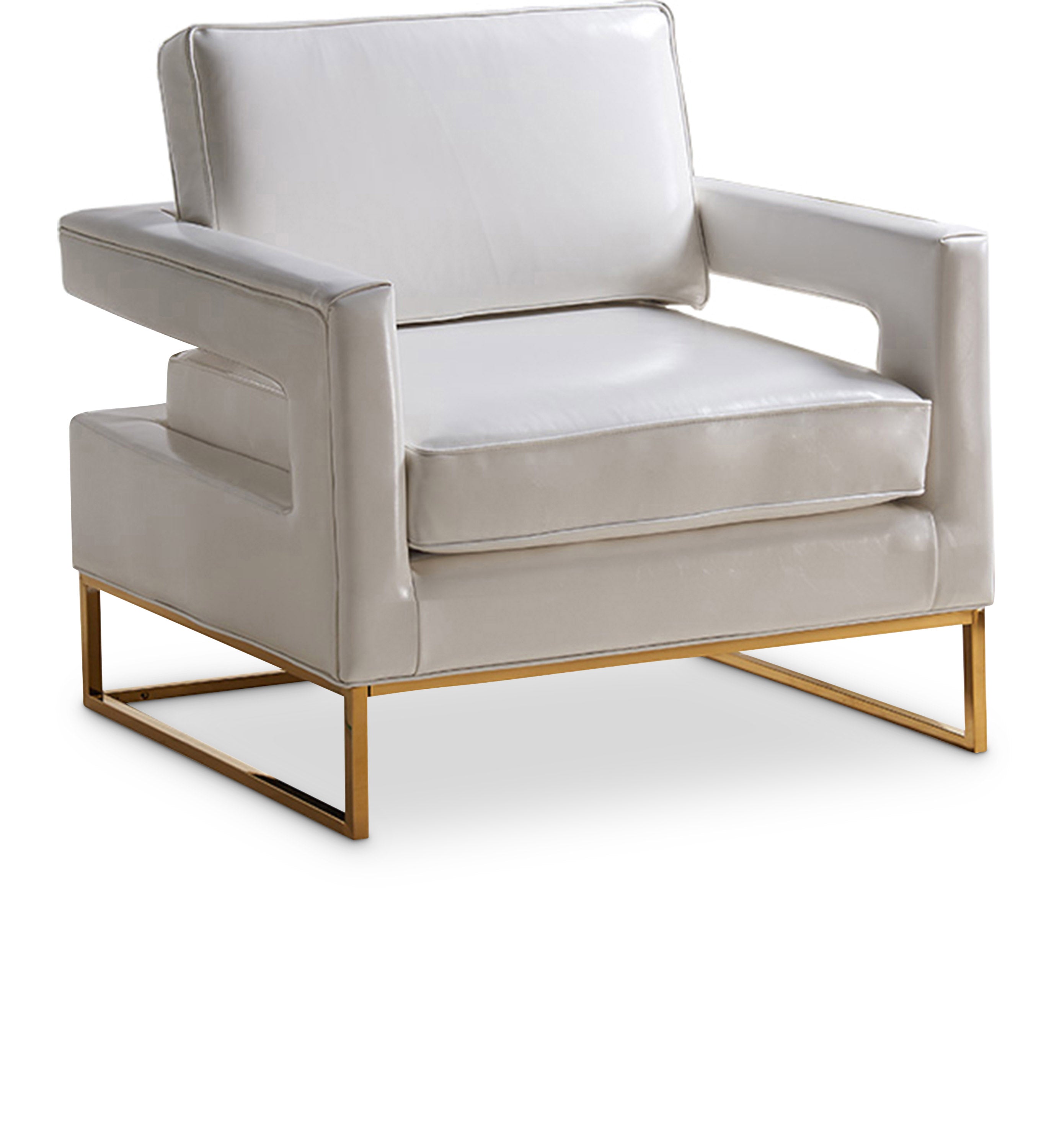 Fauteuil d'appoint en cuir végétalien Amelia