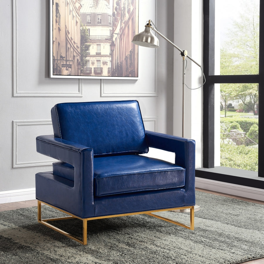 Fauteuil d'appoint en cuir végétalien Amelia