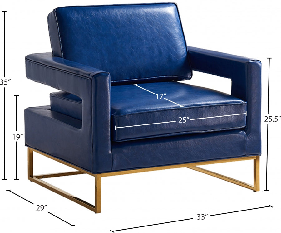 Fauteuil d'appoint en cuir végétalien Amelia