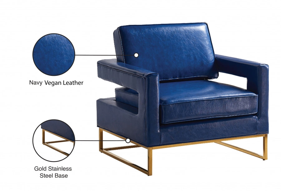 Fauteuil d'appoint en cuir végétalien Amelia