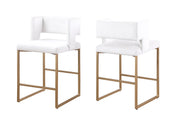 Set de 2 Tabourets de Comptoir Anthony - Velours Beige