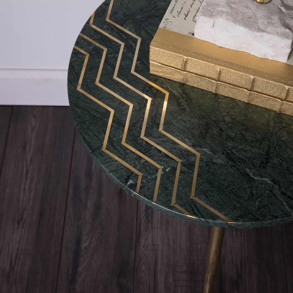 Tables de bout Belvin : marbre vert