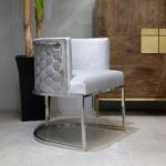 Chaise Chamberlain : Velours Gris