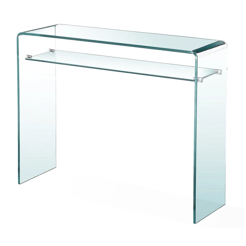 Console en verre courbé avec tablette – GY-S02CST-12