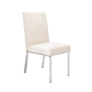 Chaise de salle à manger Emiliano : tissu ivoire
