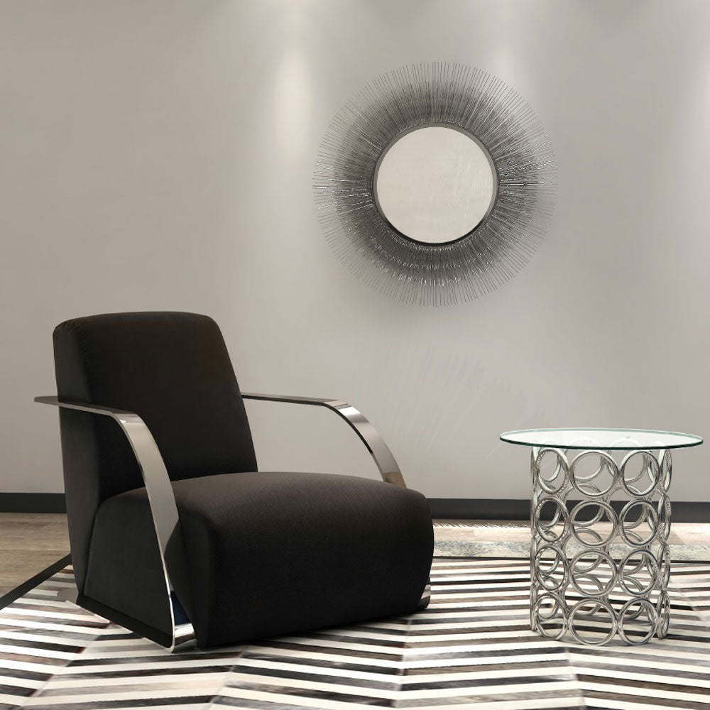 Miroir mural argenté XC-6925