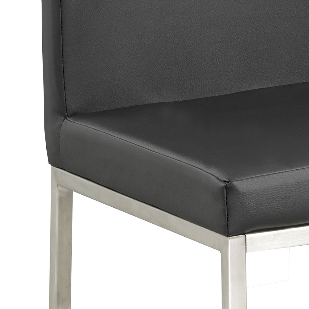 Chaise de comptoir Havana : similicuir noir
