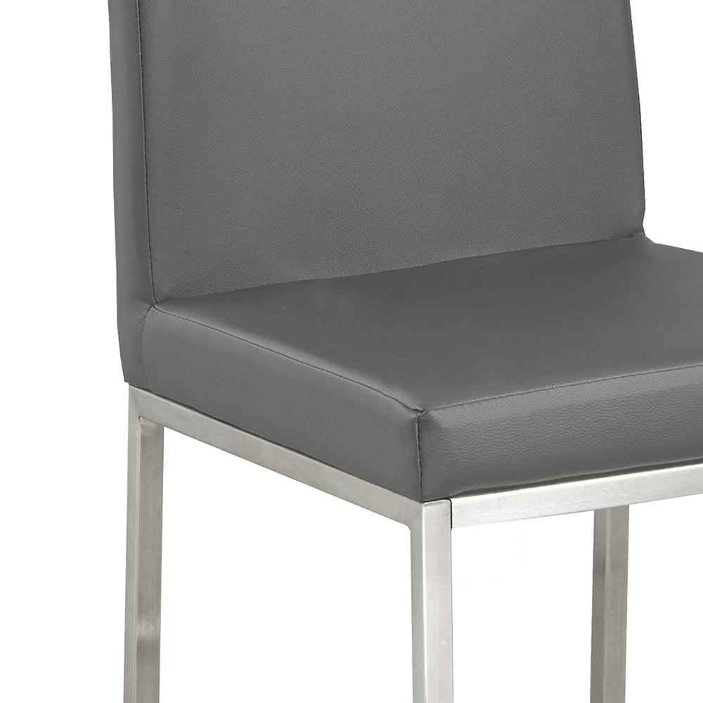 Chaise de comptoir Havana : similicuir gris