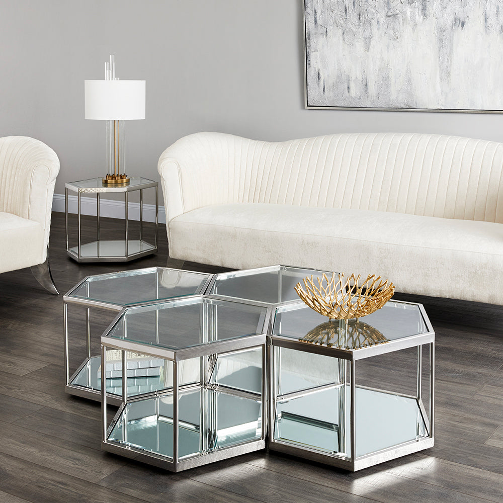 Table basse argentée Swainson
