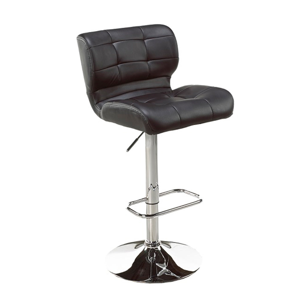 Tabouret de bar réglable Fanta : similicuir noir