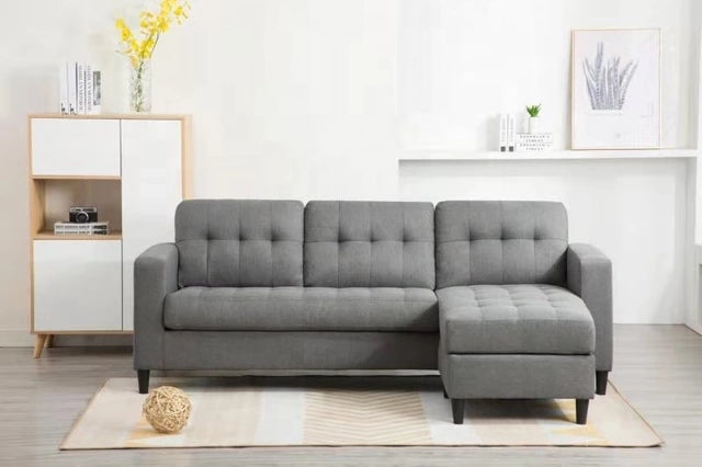 Mauritius Canapé Sectionnel Réversible – Gris Clair