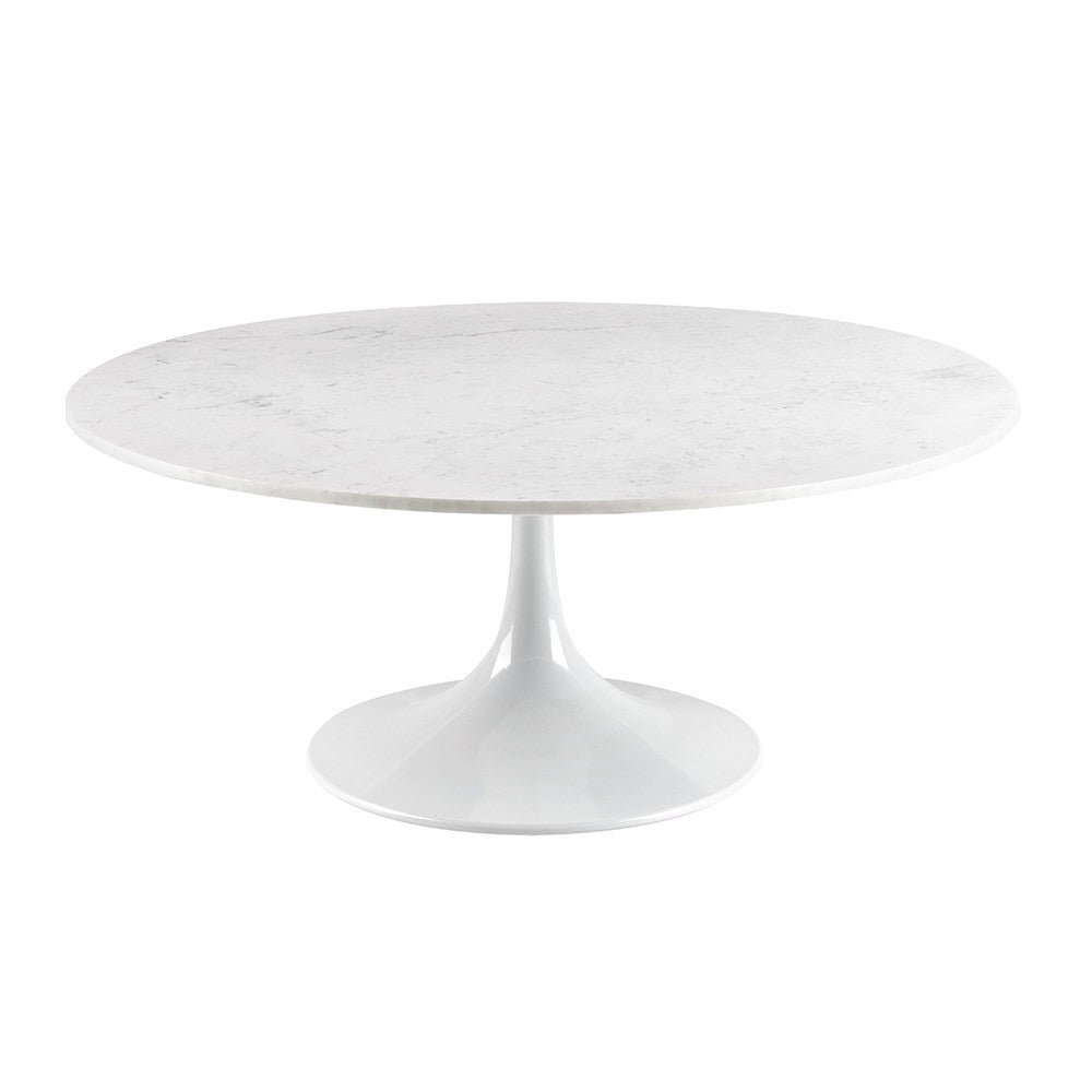 Table basse en marbre Kyros : blanc