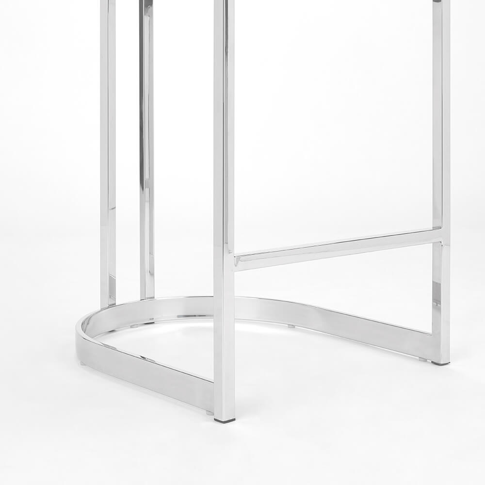 Chaise de comptoir Corona : similicuir blanc