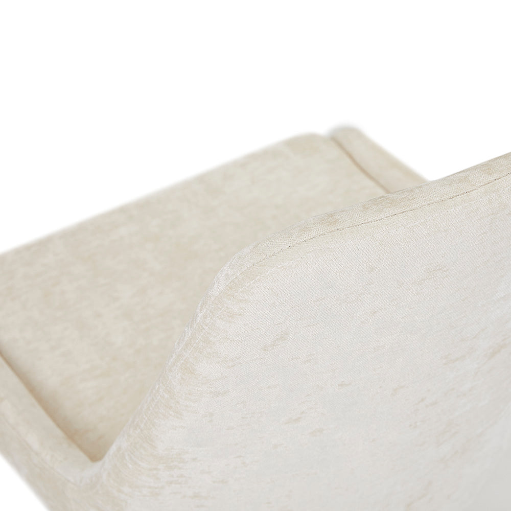 Chaise de salle à manger Moira Gold : Lin ivoire