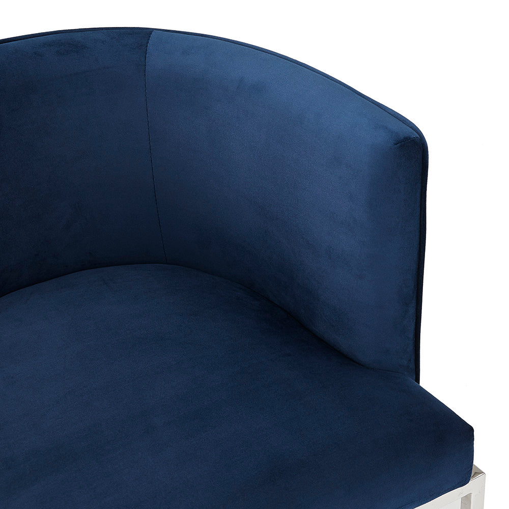 Chaise Chamberlain : Velours Bleu
