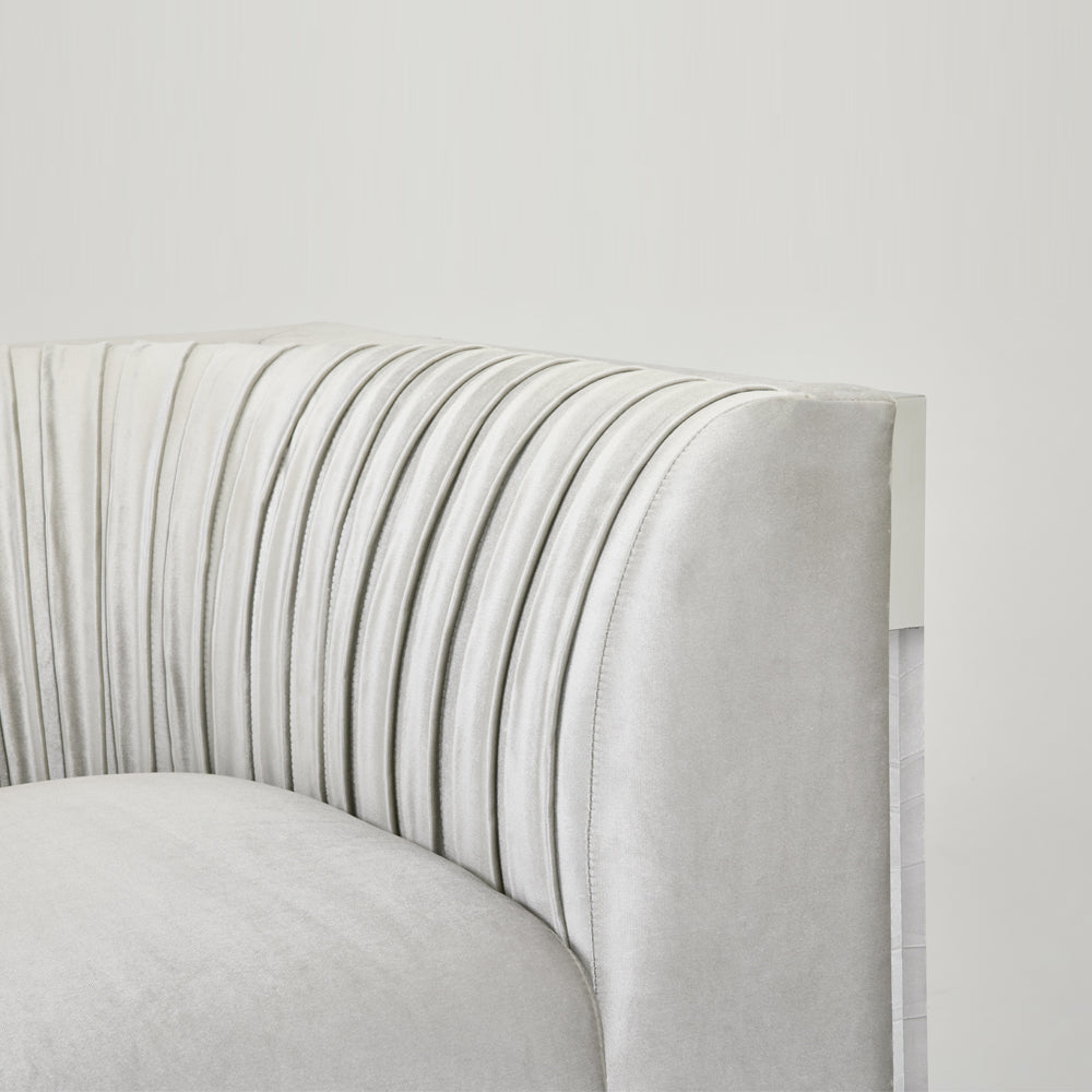 Chaise d'appoint Paloma : velours gris