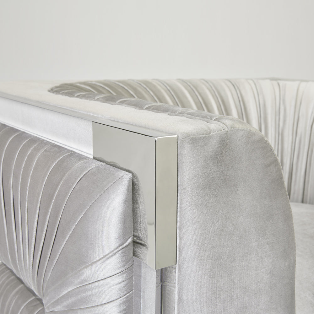 Chaise d'appoint Paloma : velours gris