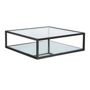 Table basse noire caspienne : carrée