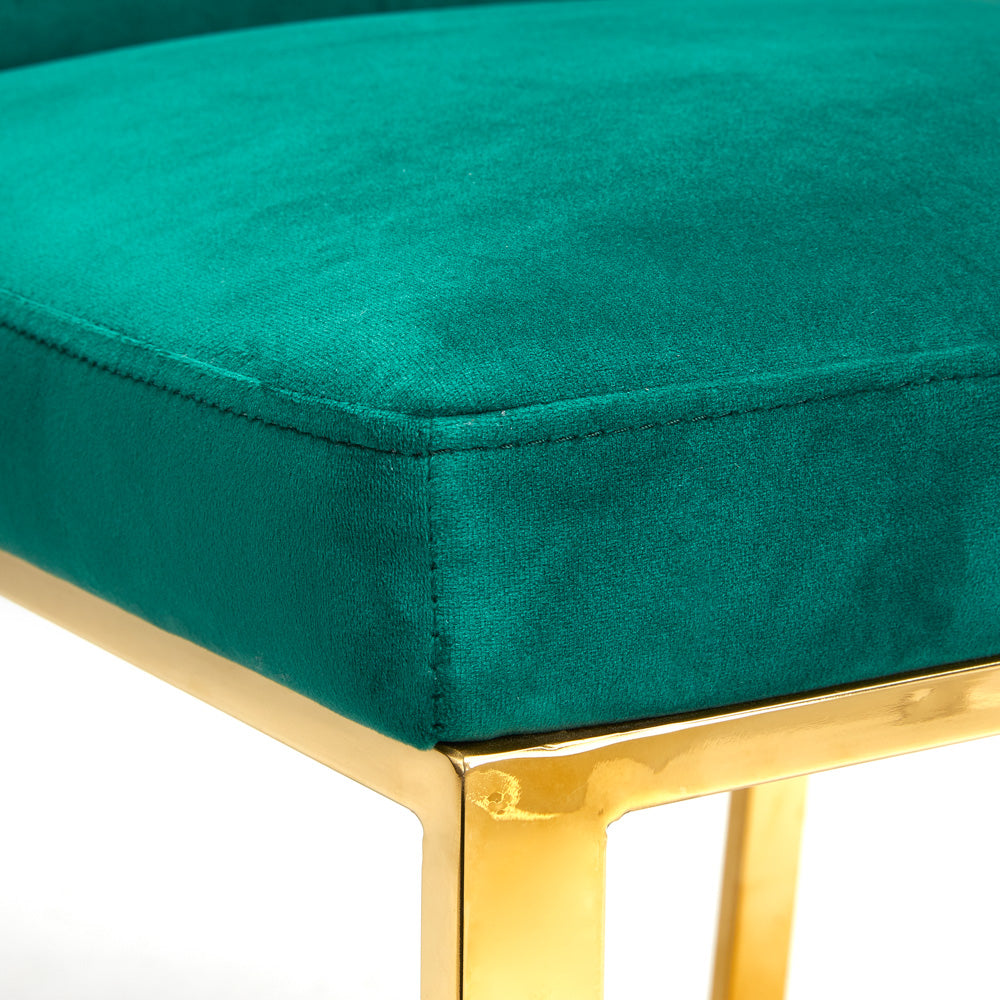 Chaise de salle à manger Riley : vert émeraude