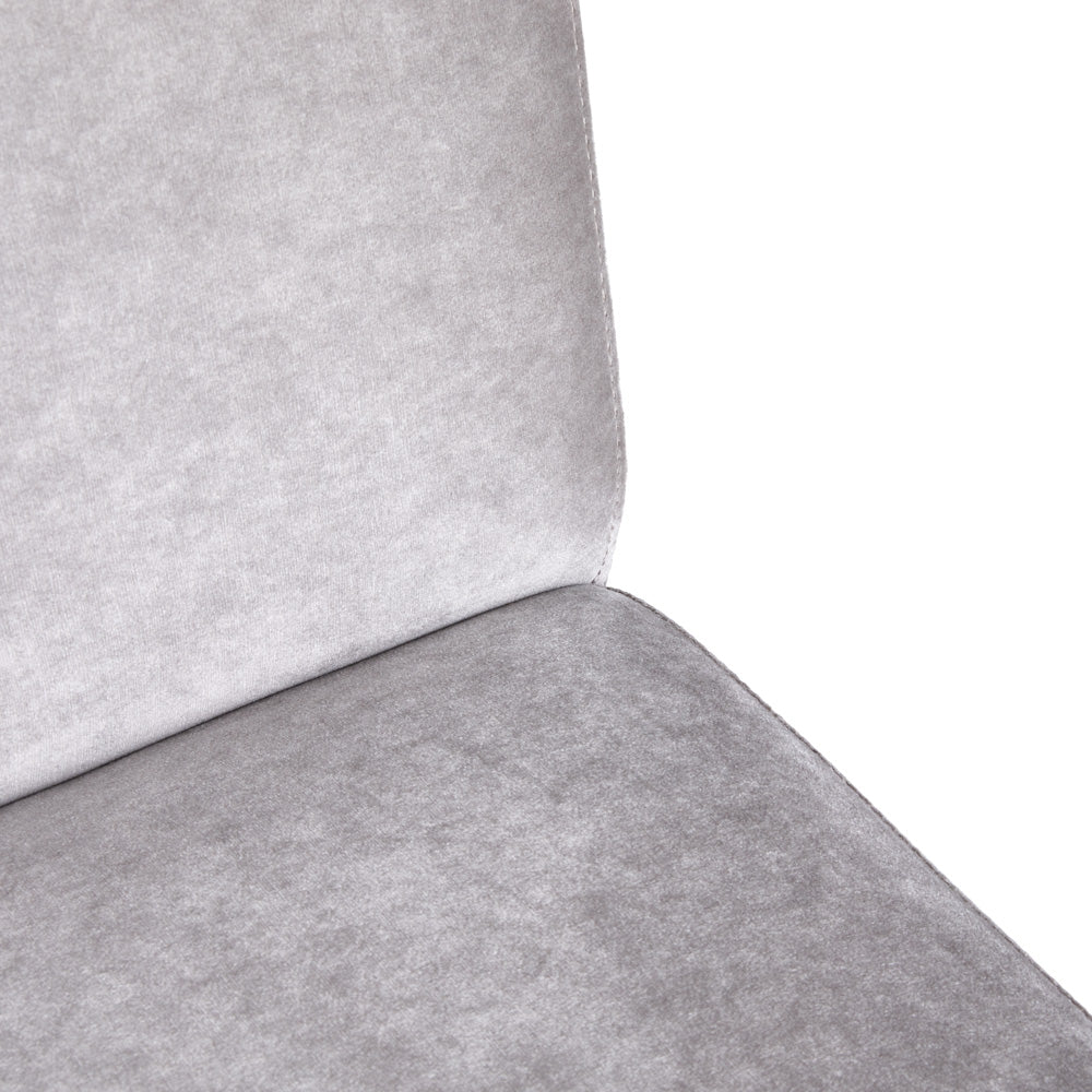 Chaise de salle à manger Riley : velours gris