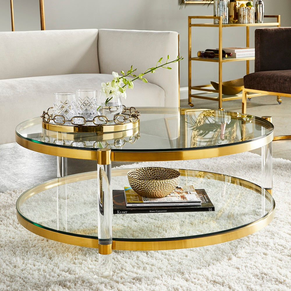 Table basse Paloma dorée