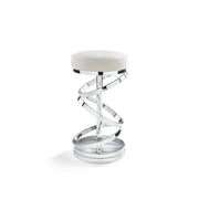 Tabouret de comptoir Glam : Lin ivoire
