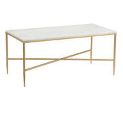Table basse Herbert Dessus en marbre : cadre doré