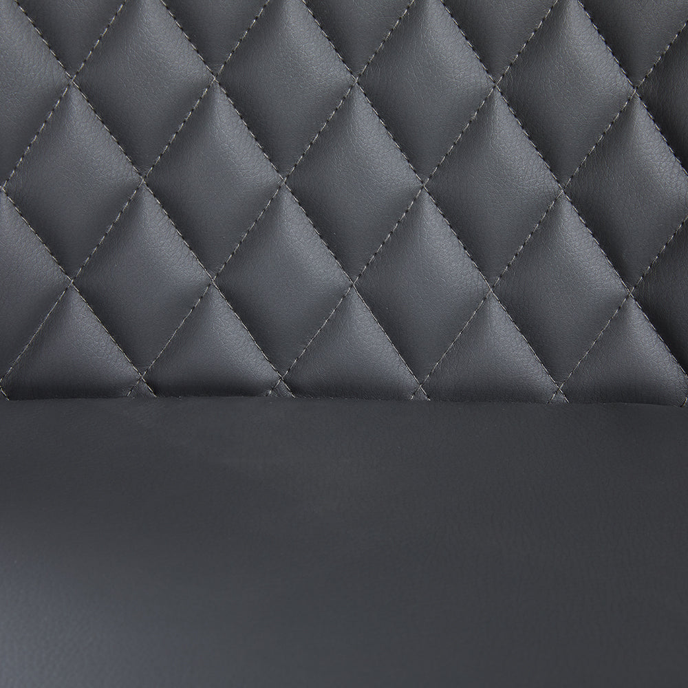 Chaise de Salle à Manger Emily Noire : Similicuir Gris Foncé