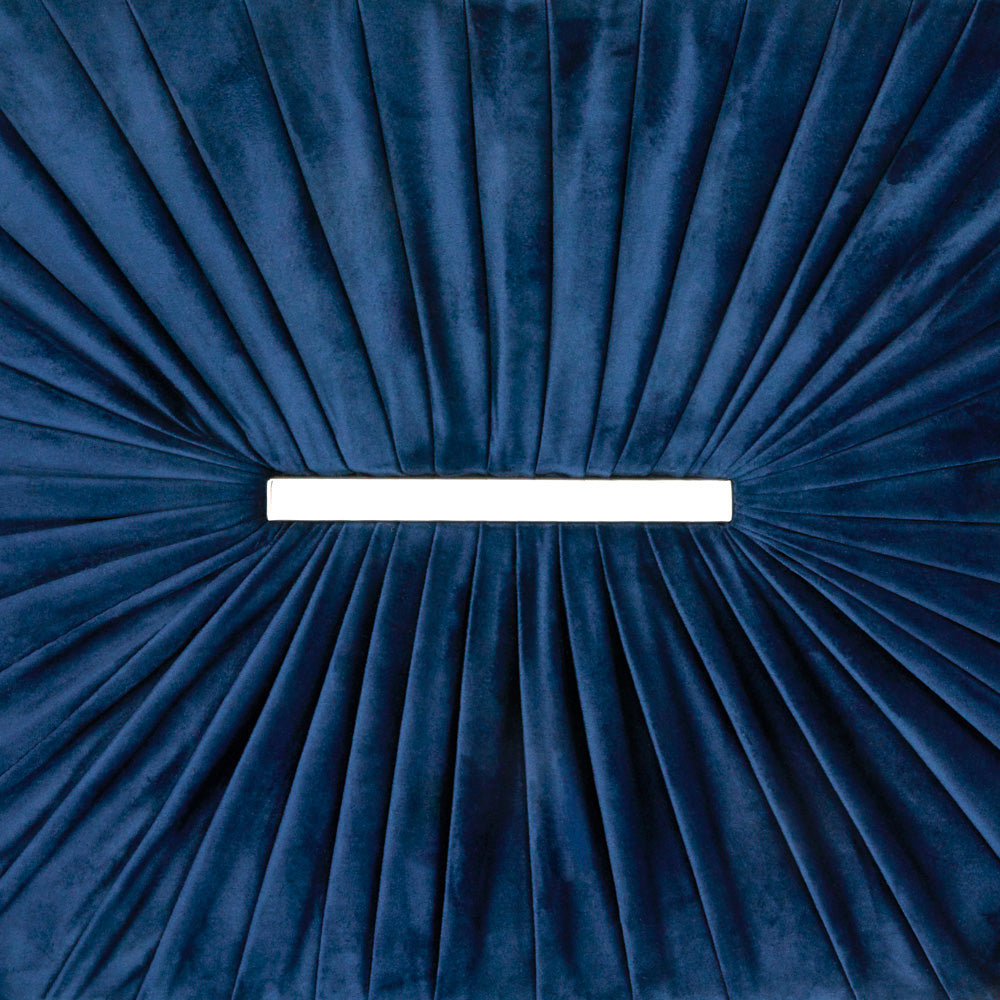 Chaise d'appoint Truro : velours bleu encre