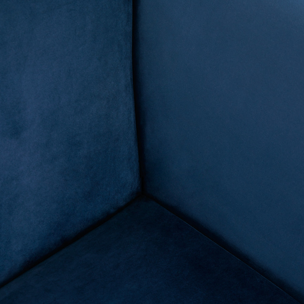 Chaise d'appoint Truro : velours bleu encre