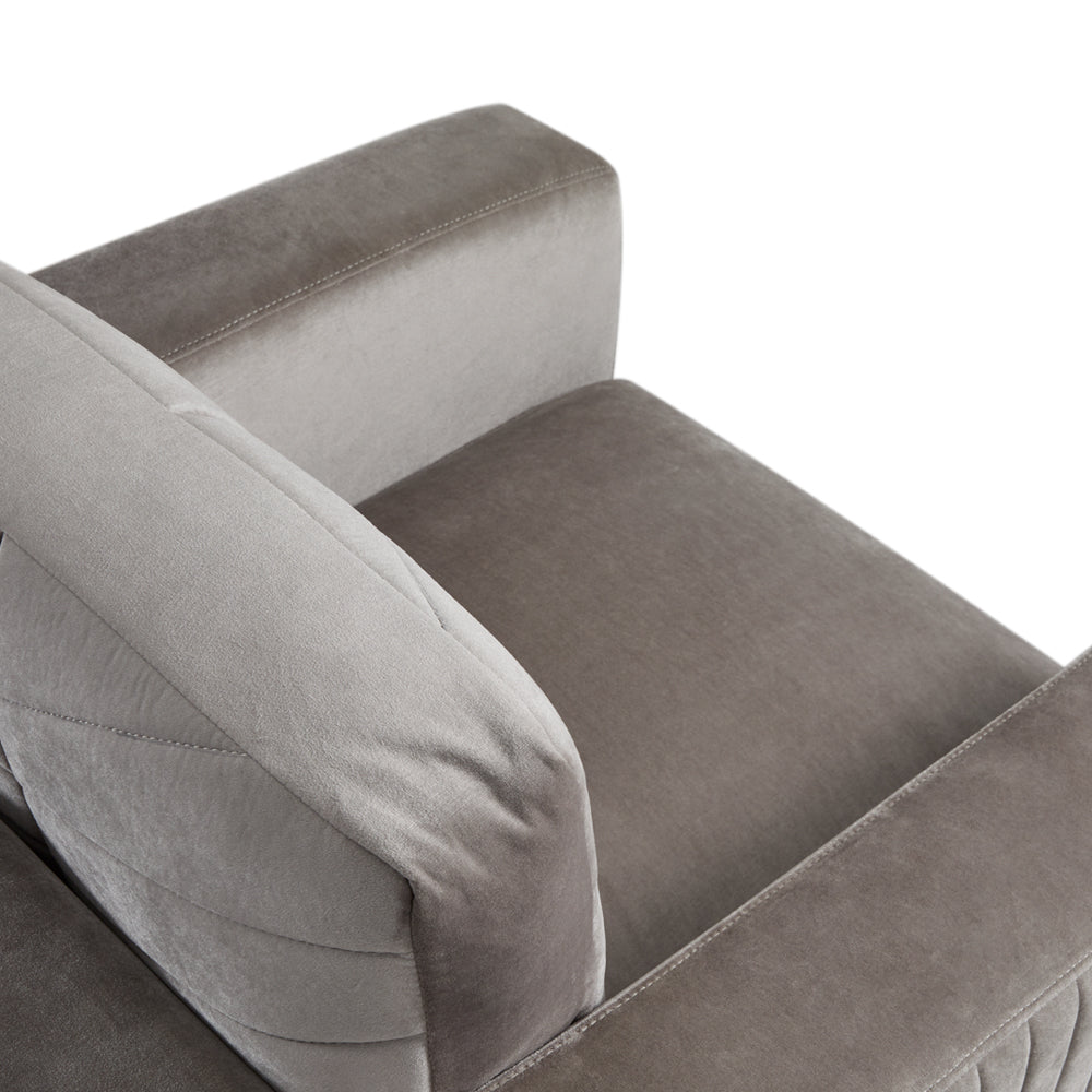 Chaise d'appoint Franklin : velours gris