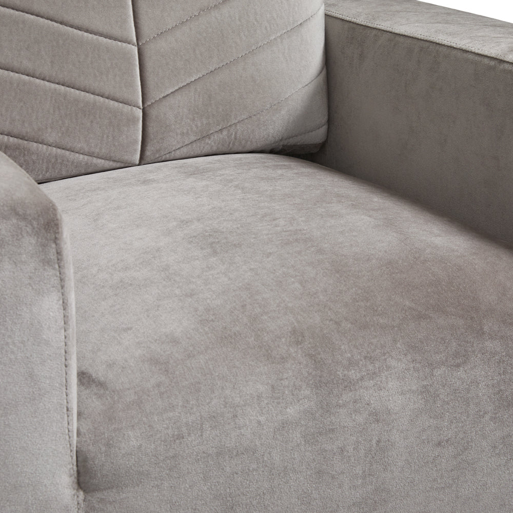 Chaise d'appoint Franklin : velours gris
