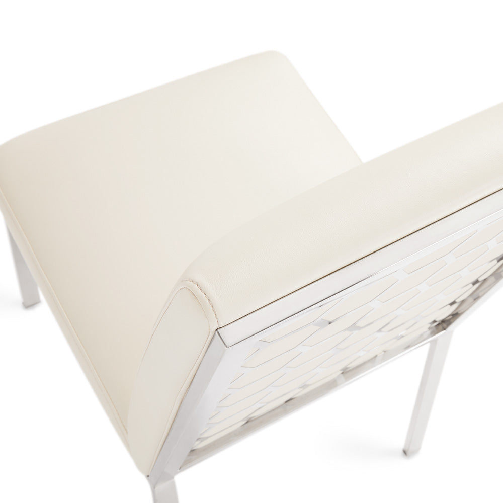 Chaise de salle à manger Riley : similicuir taupe