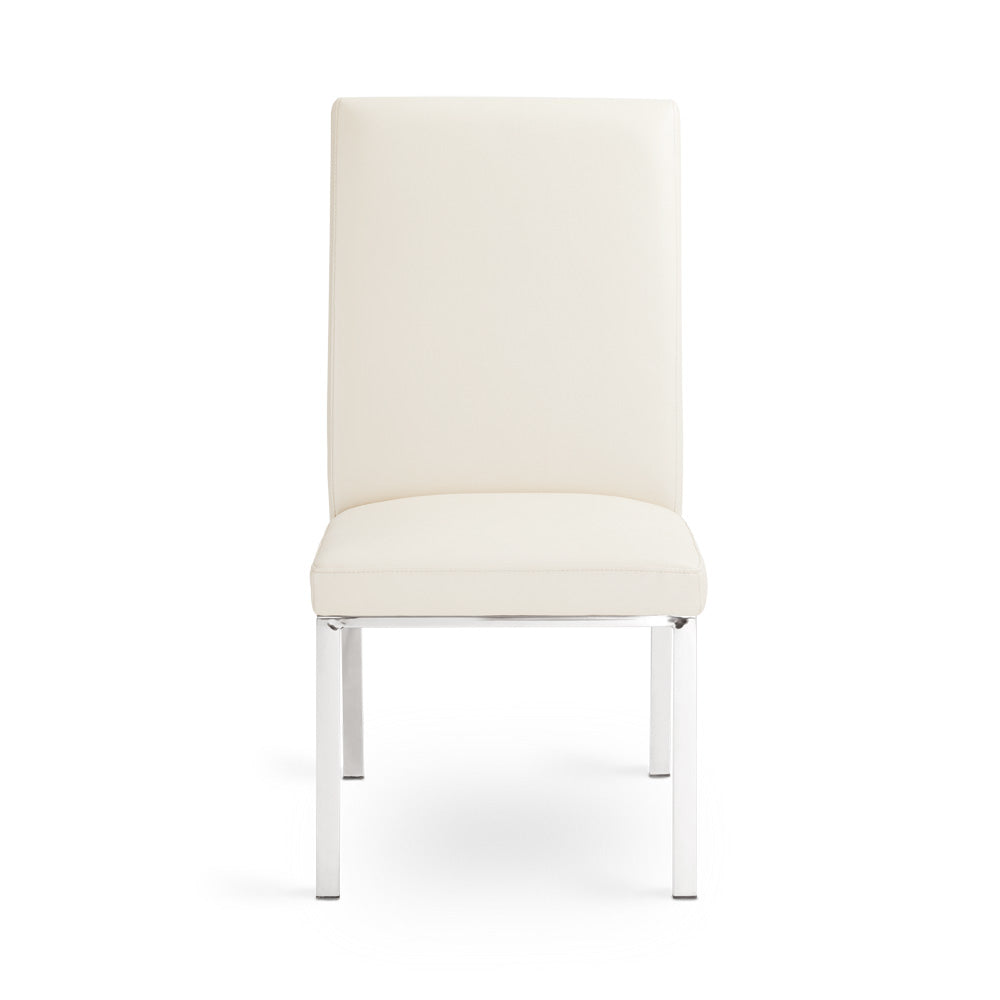 Chaise de salle à manger Riley : similicuir taupe