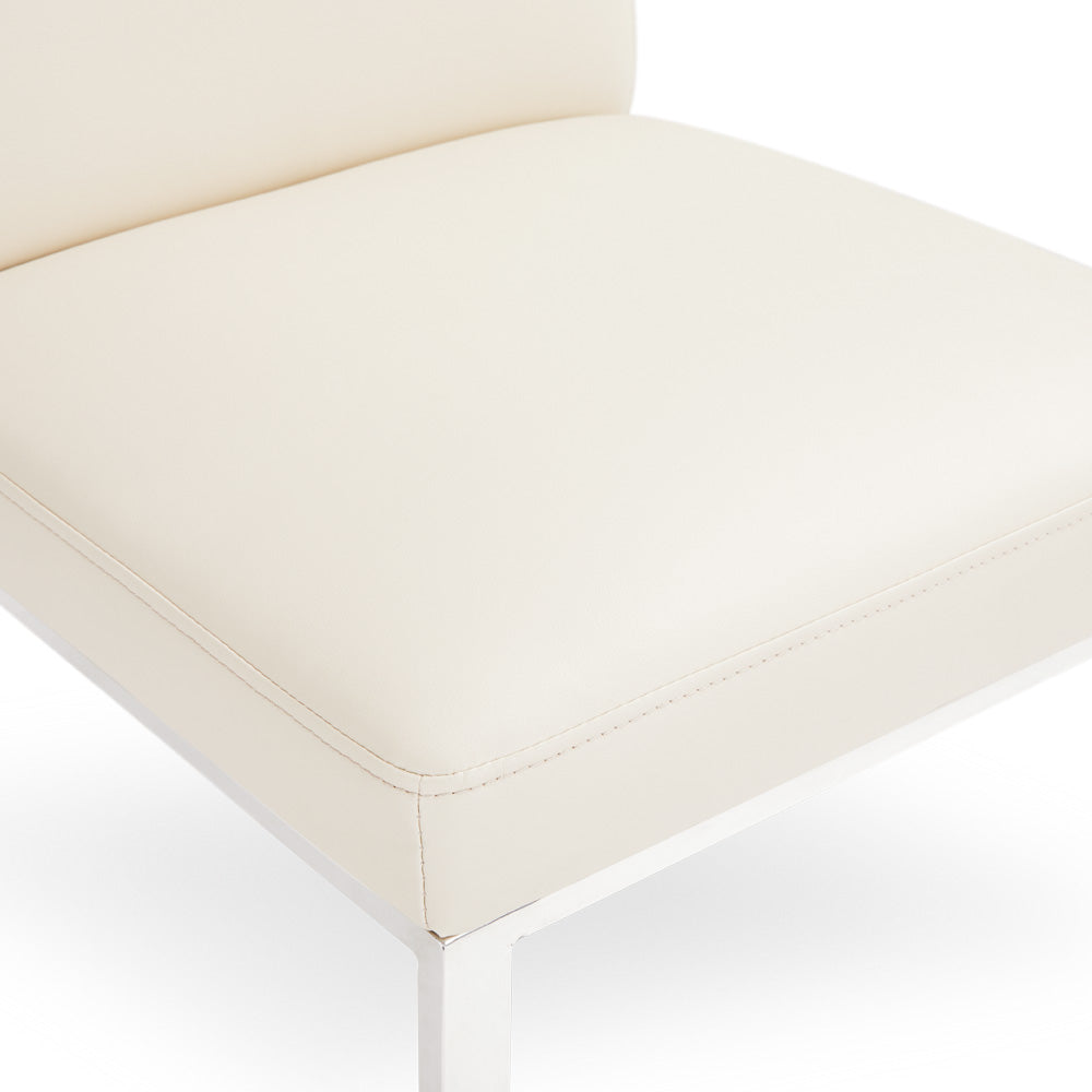 Chaise de salle à manger Riley : similicuir taupe