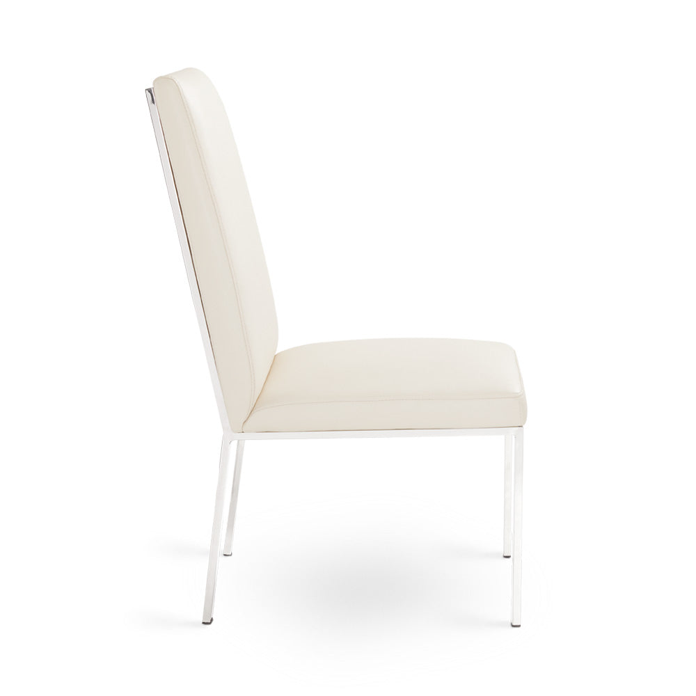 Chaise de salle à manger Riley : similicuir taupe