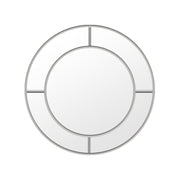 Miroir mural : cadre argenté