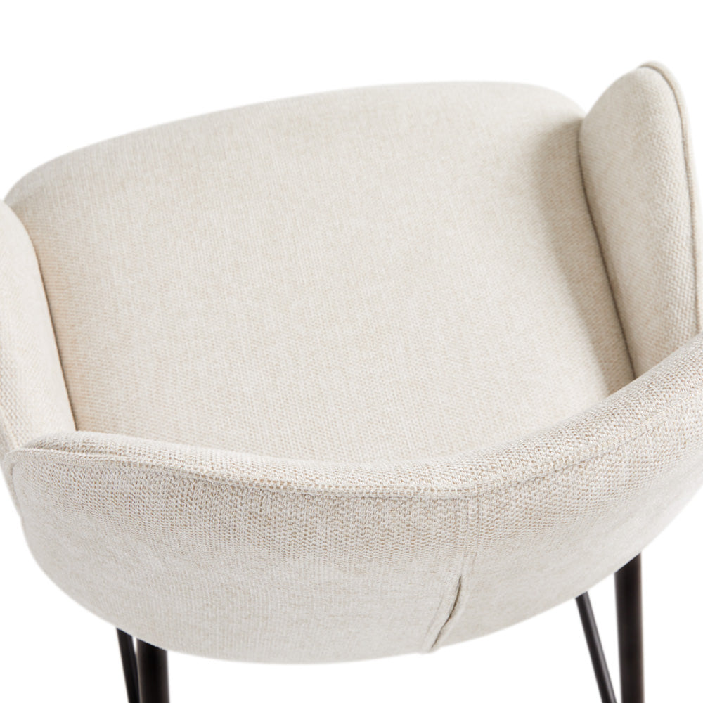 Chaise de comptoir Bennett : gris clair