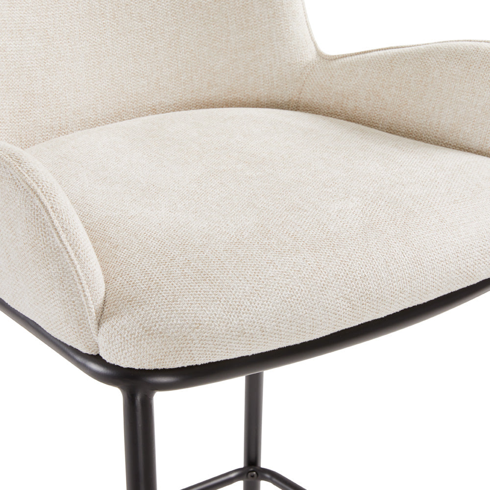 Chaise de comptoir Bennett : gris clair