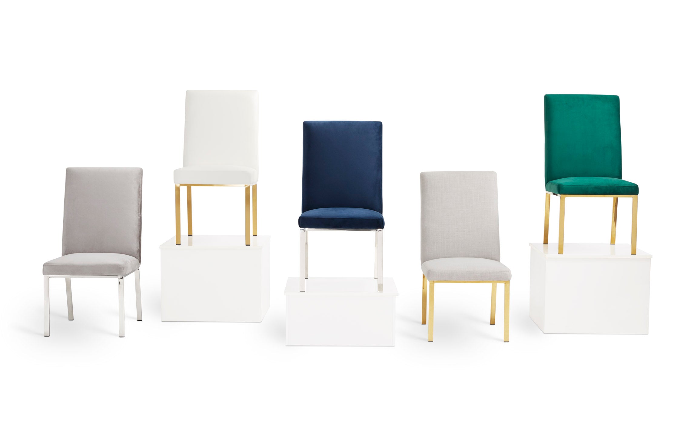 Chaise de salle à manger Riley : vert émeraude