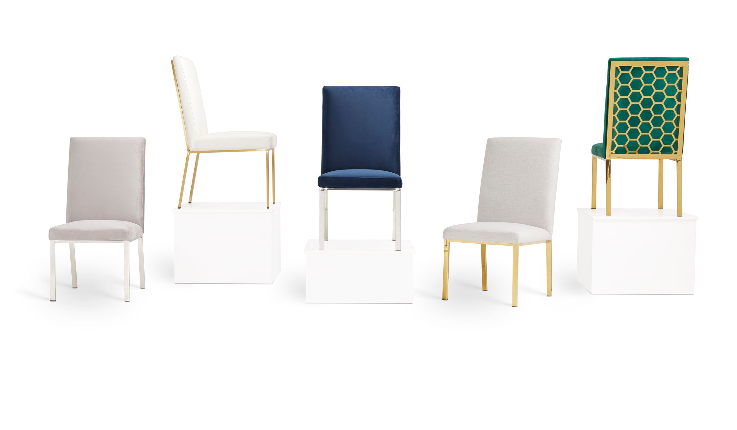 Chaise de salle à manger Riley : vert émeraude