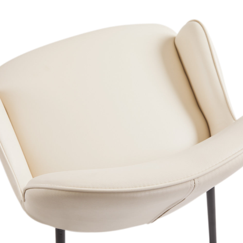 Chaise de salle à manger Bennett : similicuir taupe