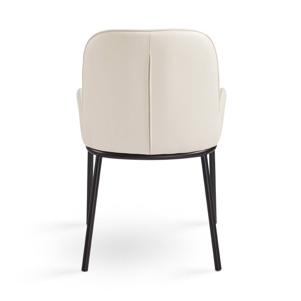 Chaise de salle à manger Bennett : similicuir taupe