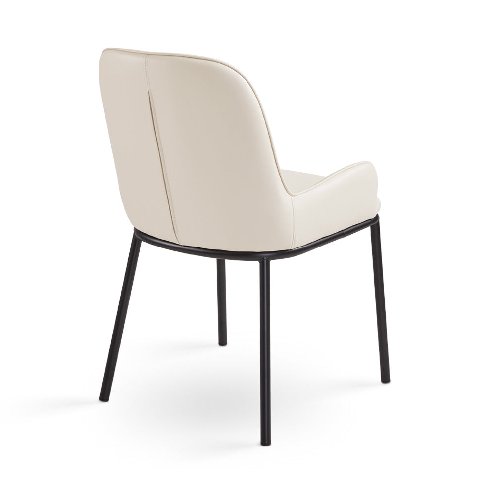 Chaise de salle à manger Bennett : similicuir taupe